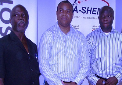 (L-r): Professor Lai Oso, dean, School of Communication, Lagos State University (LASU), Azubuike Nwajagu, IT manager, Microsoft West East and Central Africa & Indian Ocean Islands and Abiodun Ogunjobi, head, Marketing, Ha-Shem Network Services Limited, during the Microsoft Nigeria Capacity Building Workshop for Journalists held in Lagos recently.